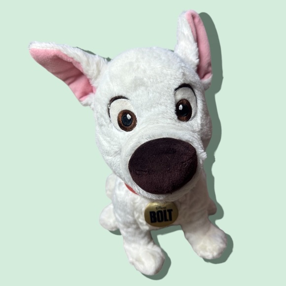 Disney Store Bolt The Dog Plush Stuffed Animal Toy 13” Tall White - Picture 2 of 9